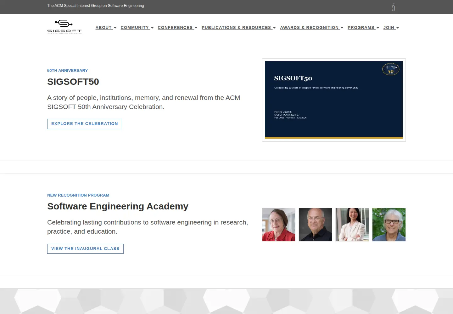 Screenshot of sigsoft.org
