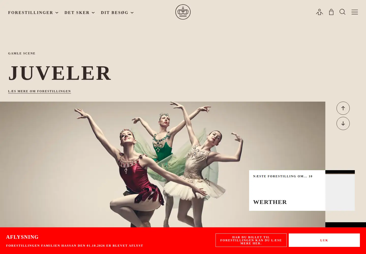 Screenshot of kglteater.dk