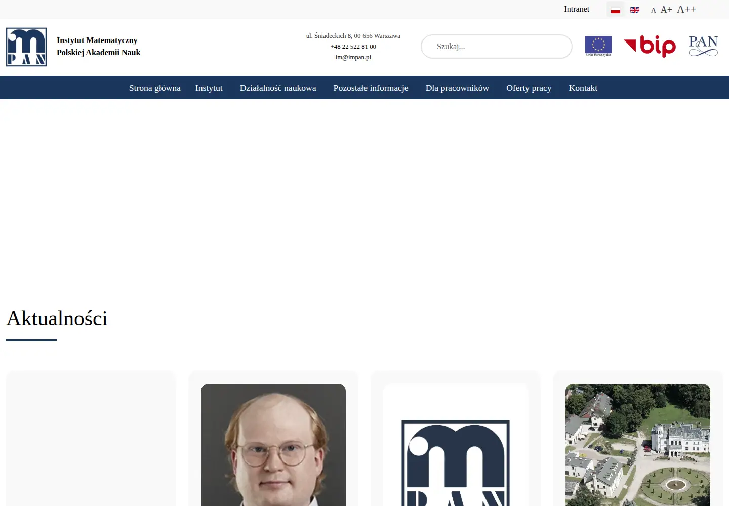 Screenshot of impan.pl