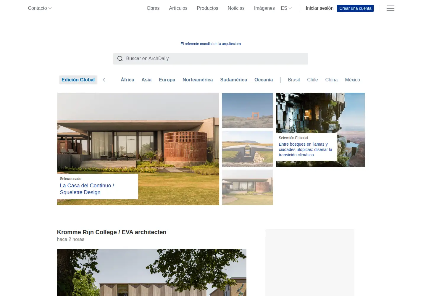 Screenshot of archdaily.mx