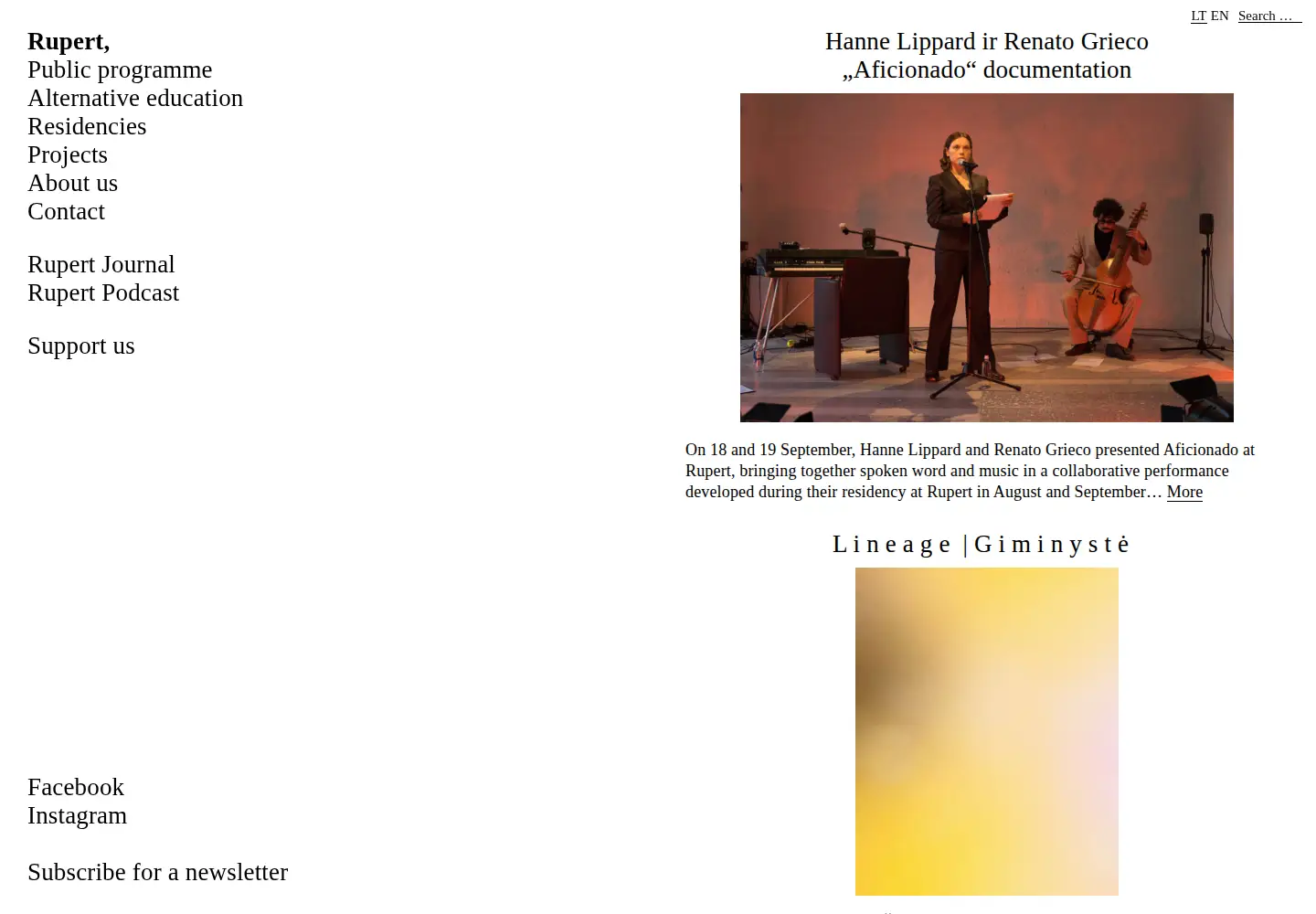 Screenshot of rupert.lt