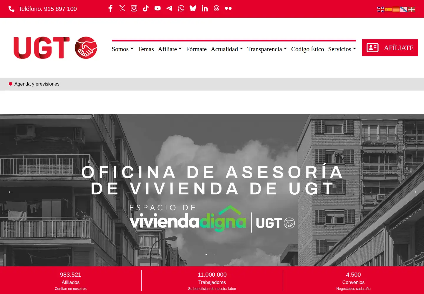 Screenshot of ugt.es