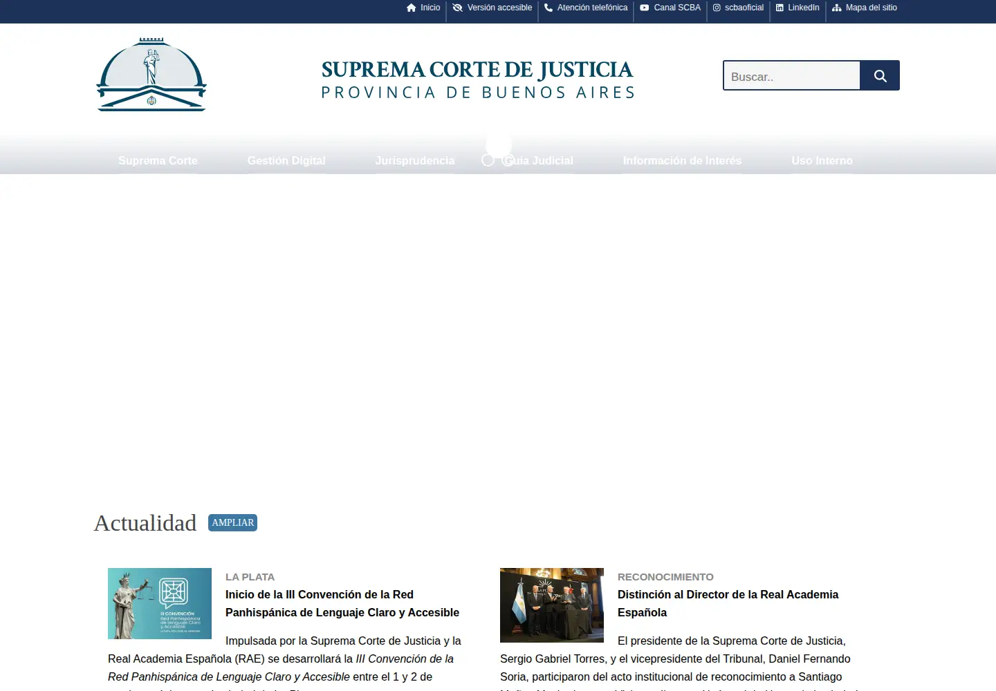 Screenshot of scba.gov.ar