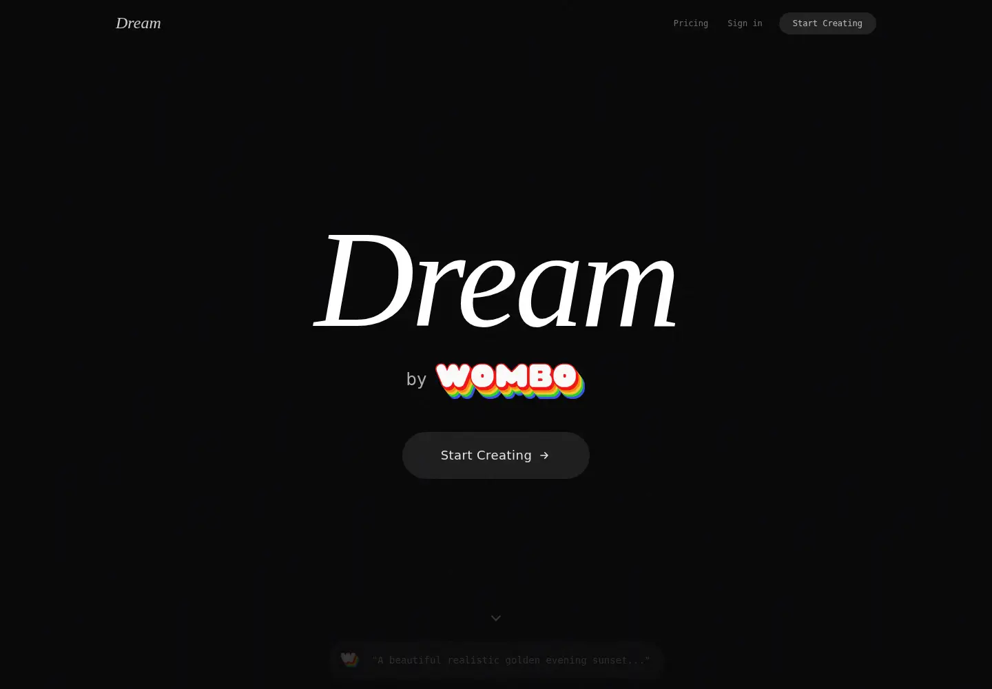 Screenshot of dream.ai