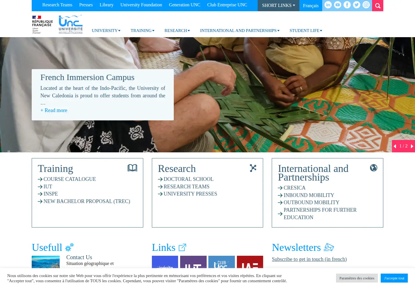 Screenshot of unc.nc