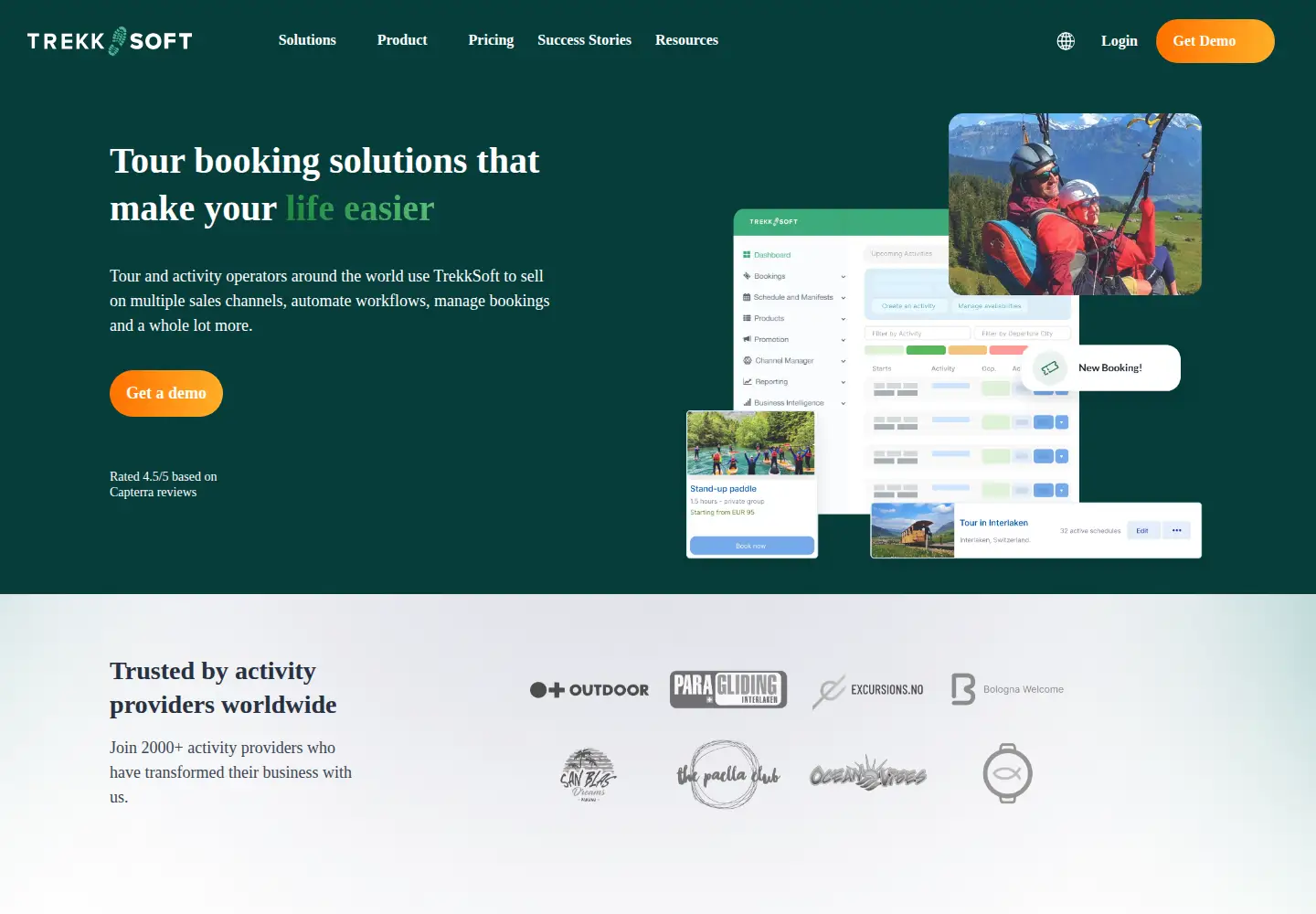 Screenshot of trekksoft.com