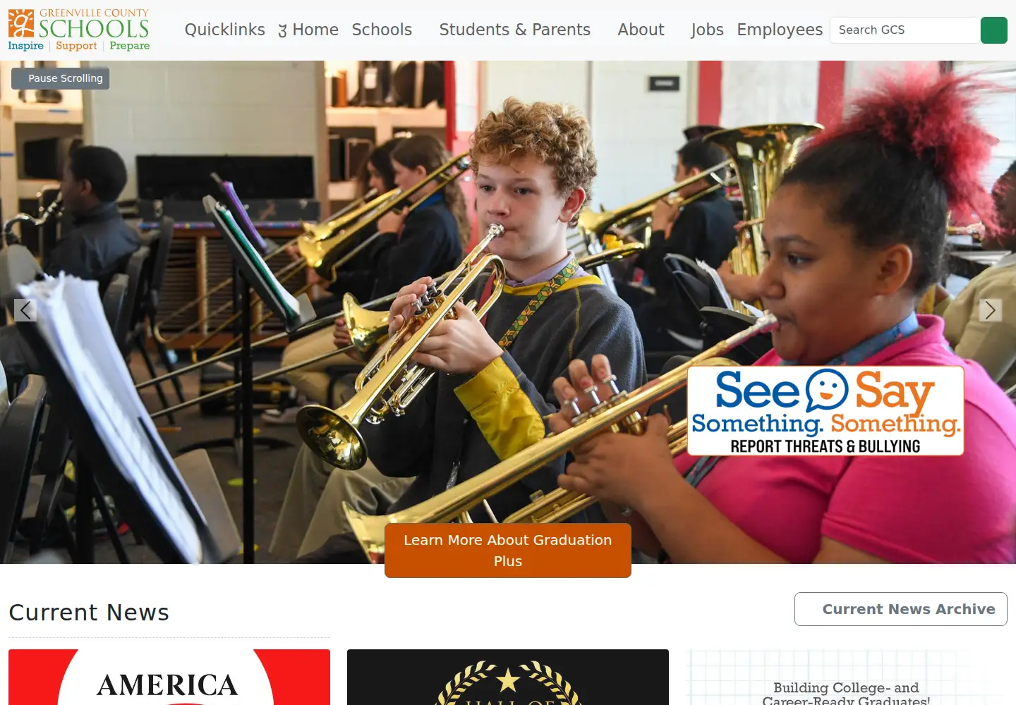Screenshot of greenville.k12.sc.us