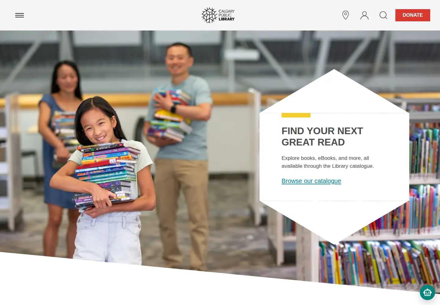 Screenshot of calgarylibrary.ca