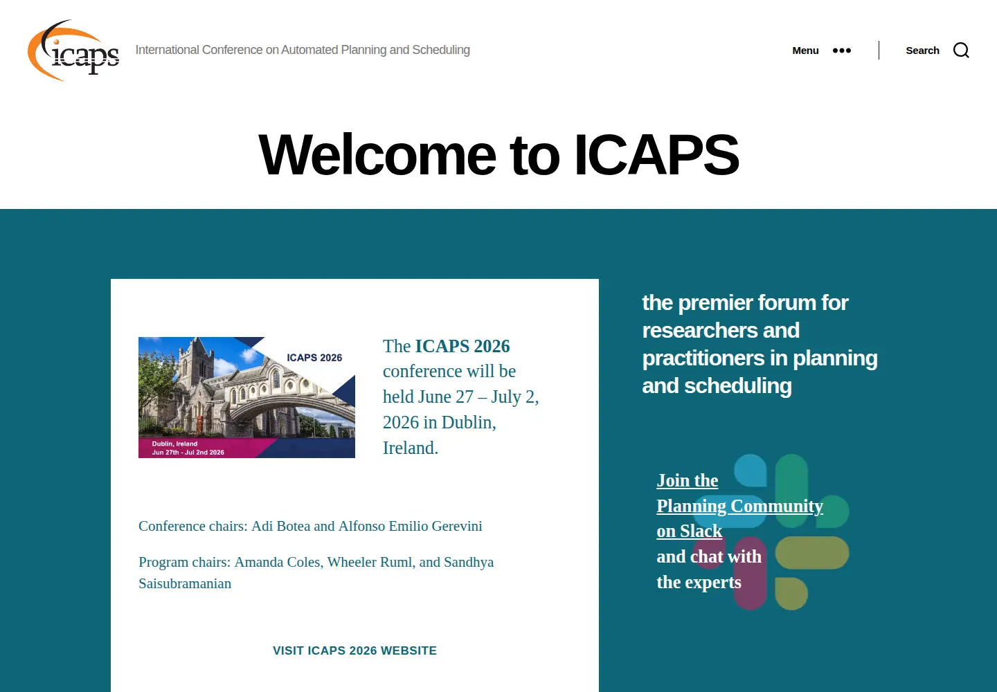 Screenshot of icaps-conference.org