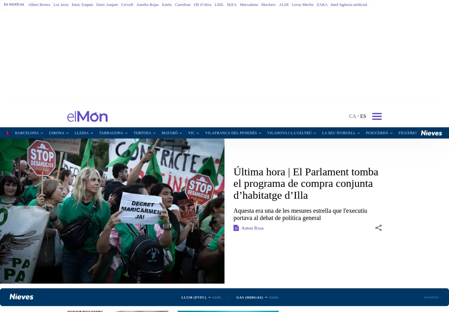 Screenshot of elmon.cat