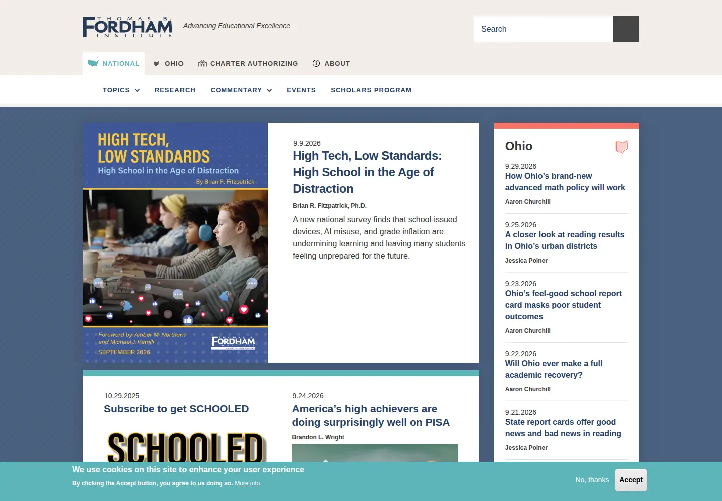 Screenshot of fordhaminstitute.org