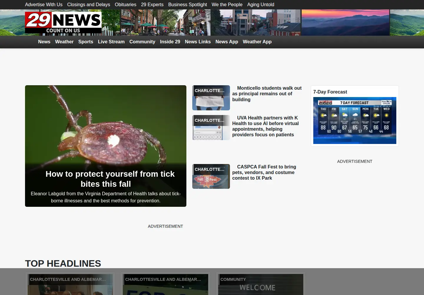 Screenshot of 29news.com