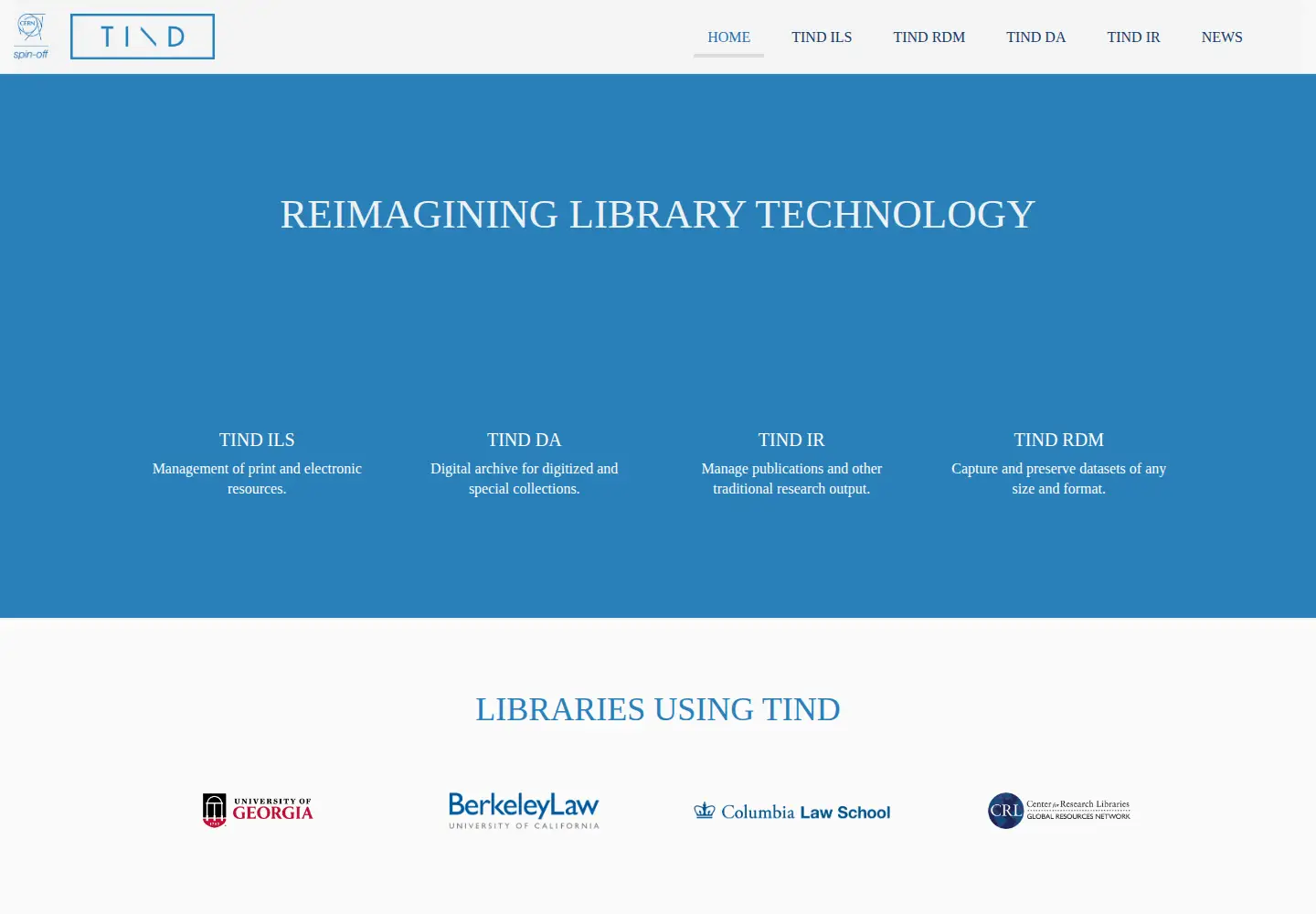 Screenshot of tind.io