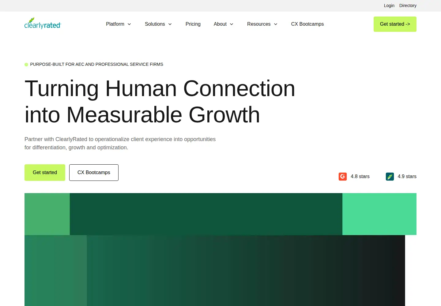 Screenshot of clearlyrated.com