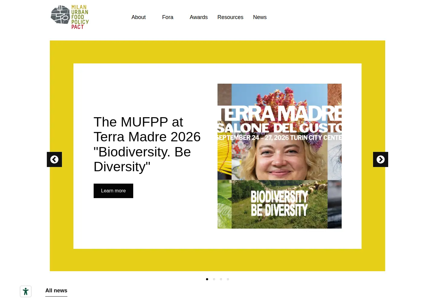 Screenshot of milanurbanfoodpolicypact.org