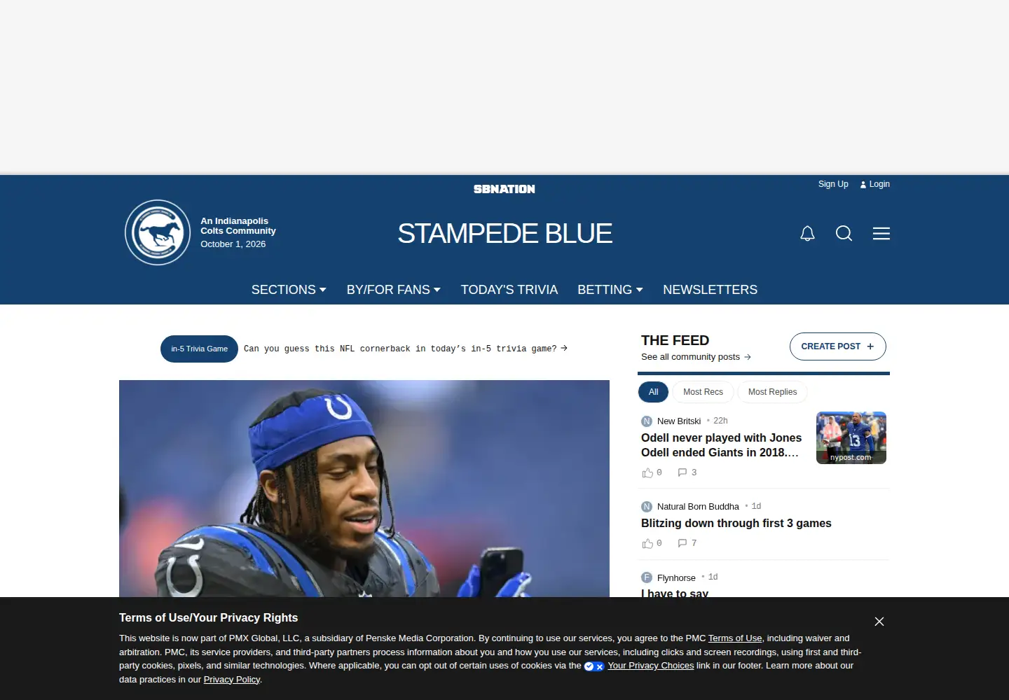 Screenshot of stampedeblue.com