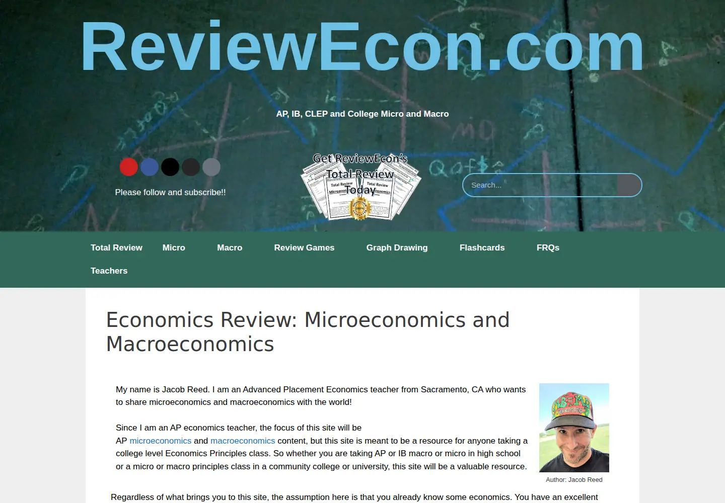 Screenshot of reviewecon.com