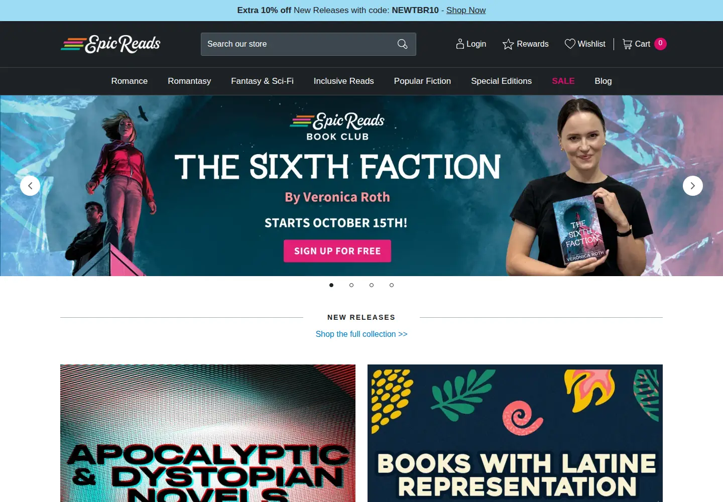 Screenshot of epicreads.com
