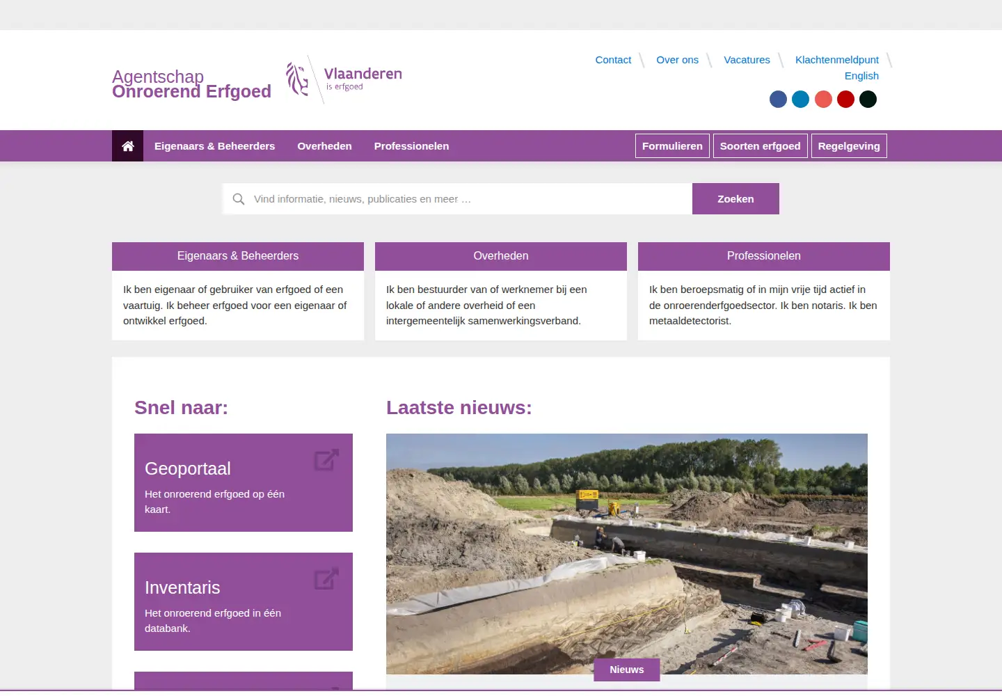 Screenshot of onroerenderfgoed.be