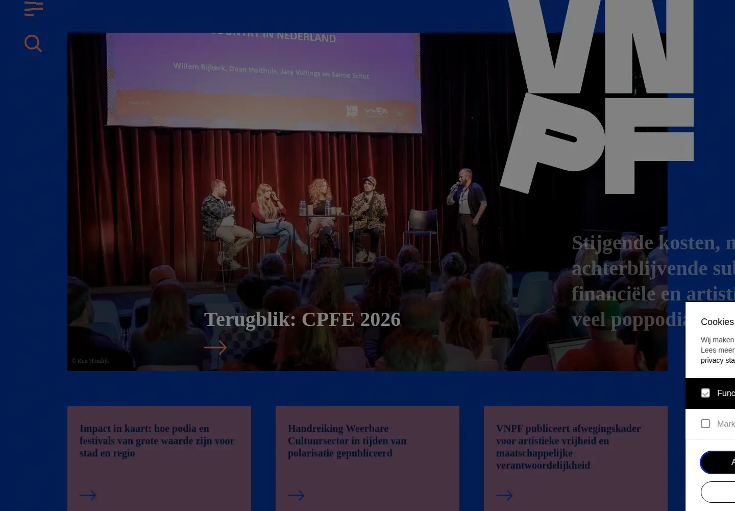 Screenshot of vnpf.nl