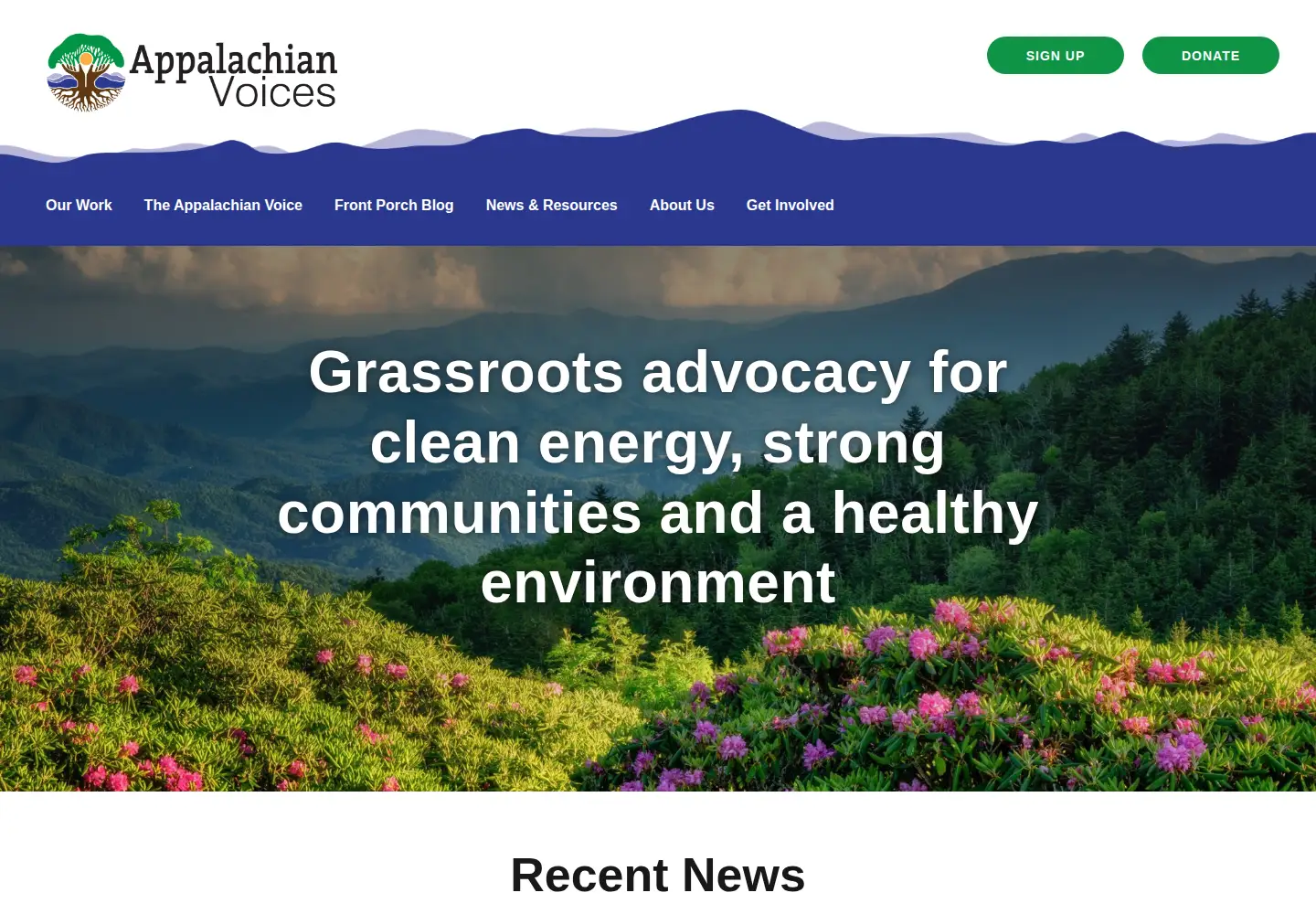 Screenshot of appvoices.org