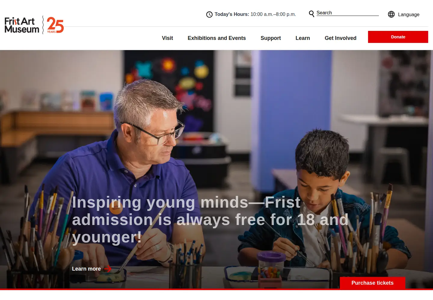 Screenshot of fristartmuseum.org