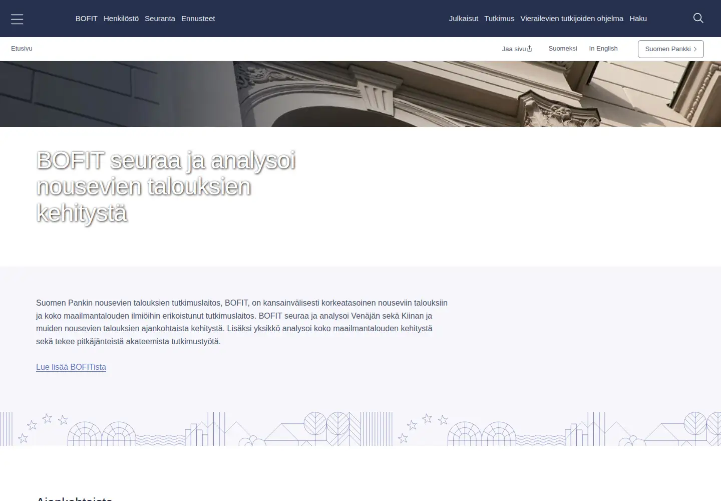 Screenshot of bofit.fi