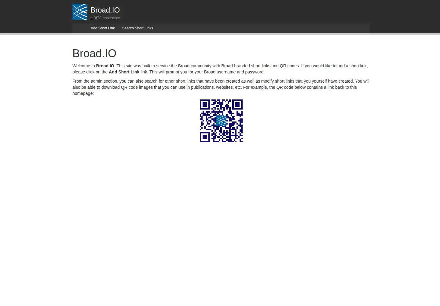 Screenshot of broad.io