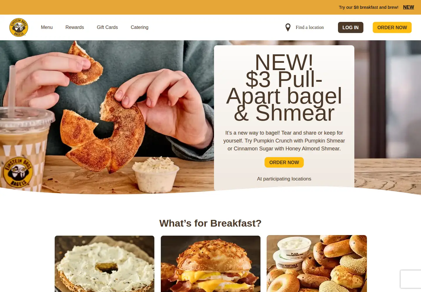 Screenshot of einsteinbros.com