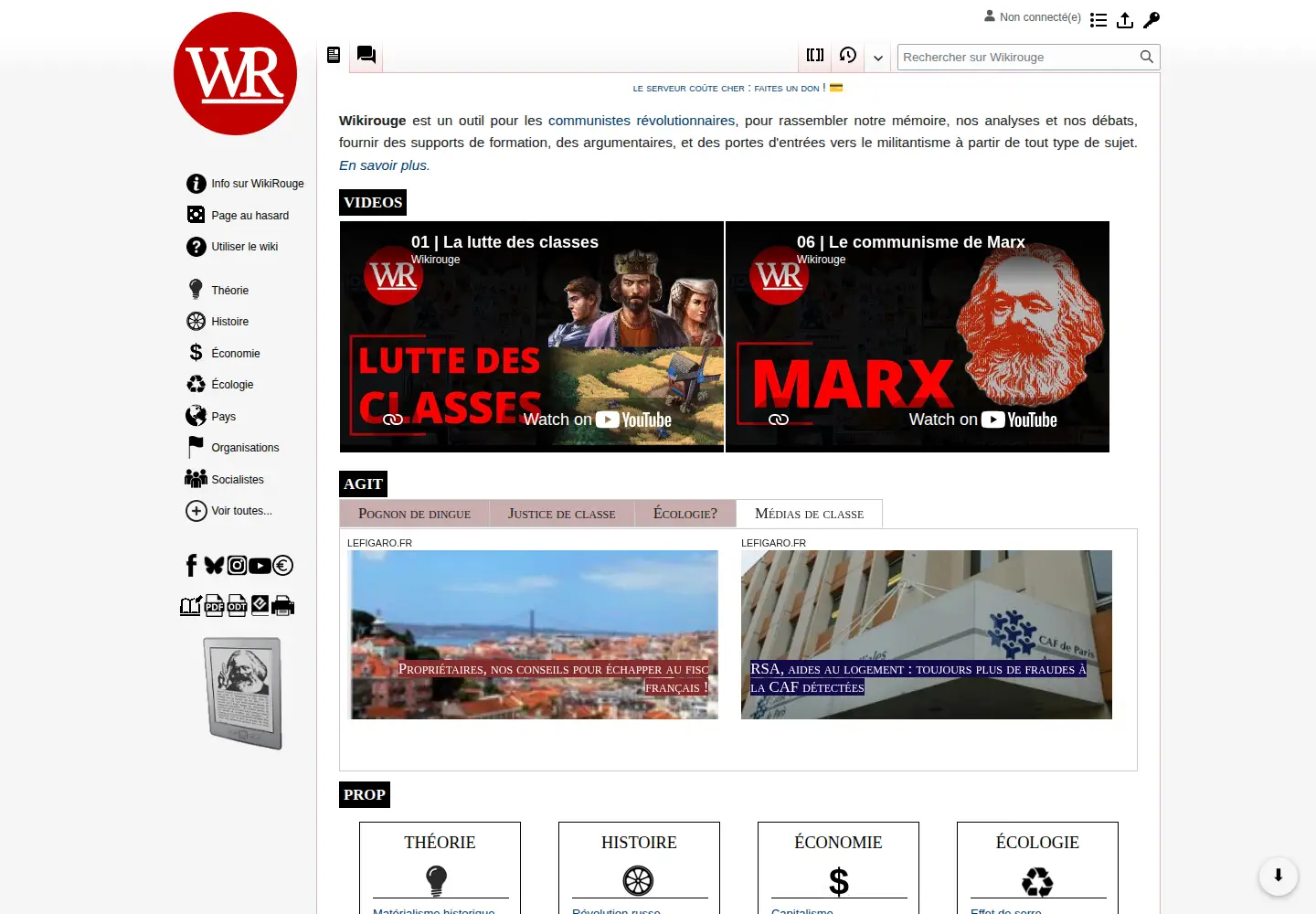 Screenshot of wikirouge.net