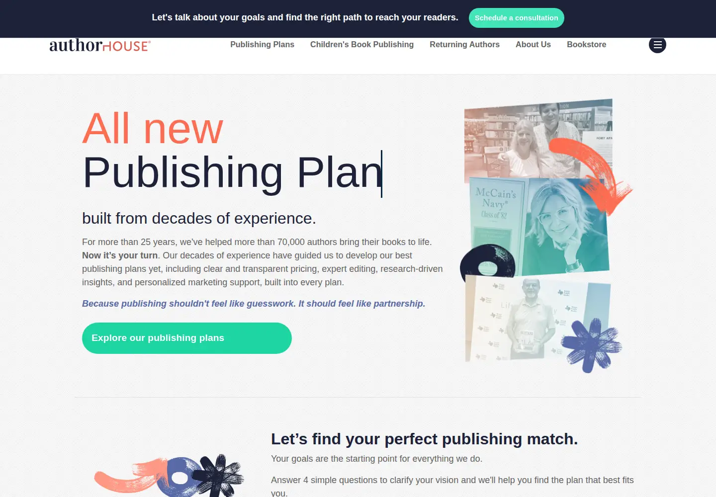 Screenshot of authorhouse.com