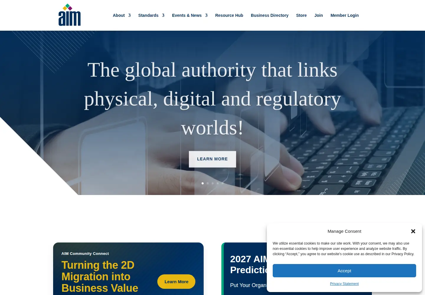 Screenshot of aimglobal.org