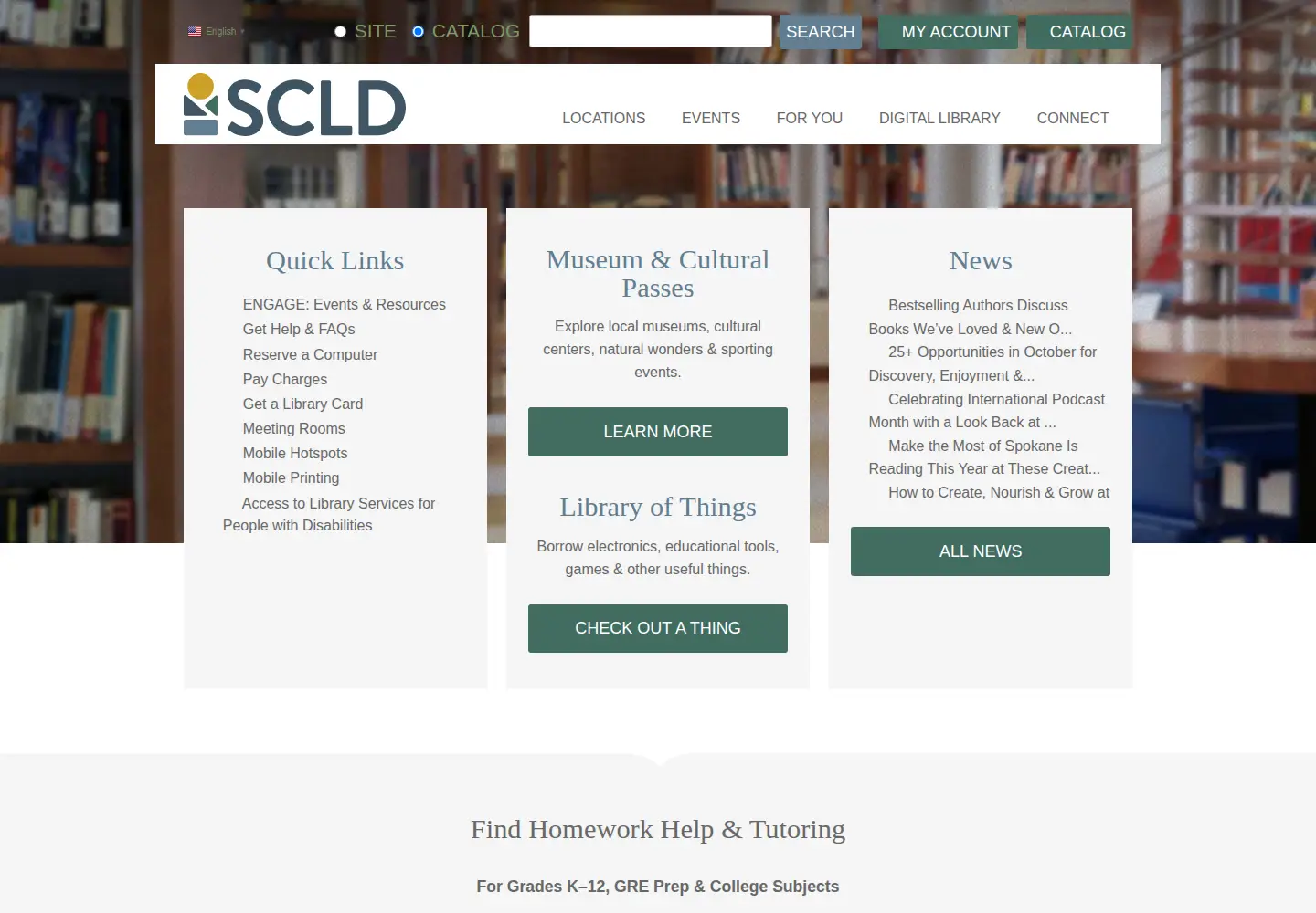 Screenshot of scld.org
