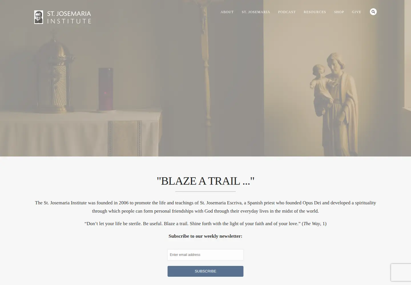 Screenshot of stjosemaria.org