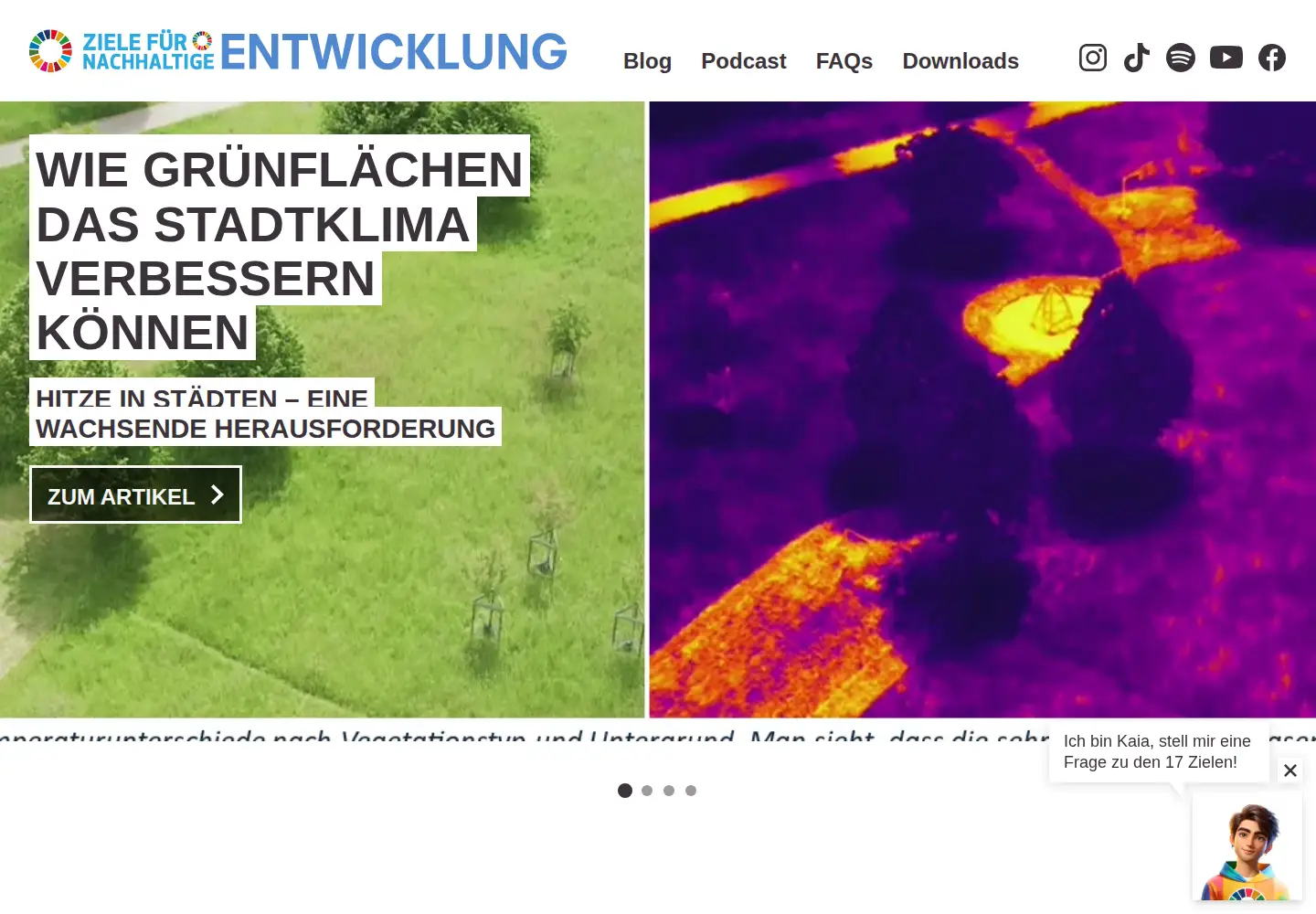 Screenshot of 17ziele.de
