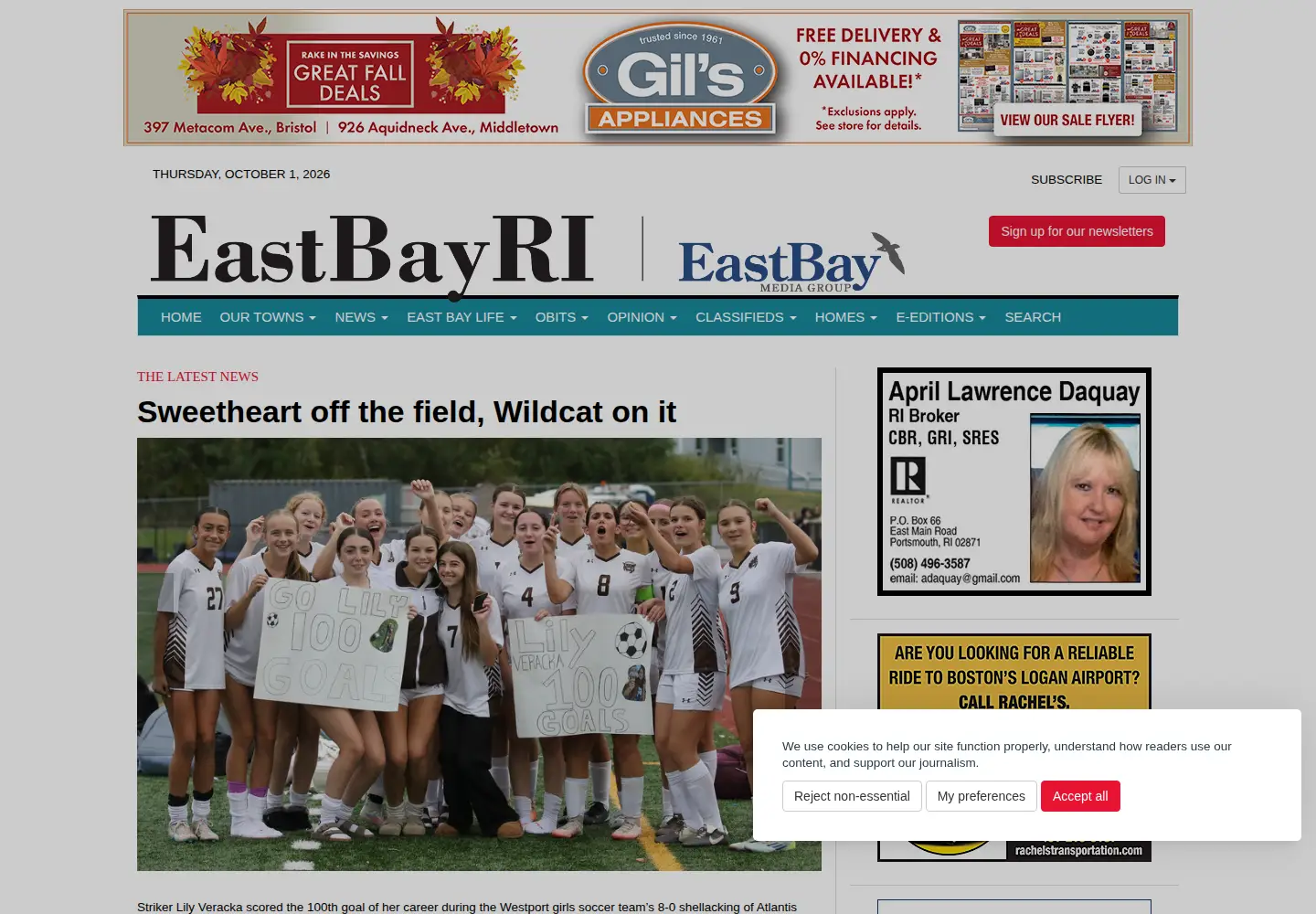 Screenshot of eastbayri.com