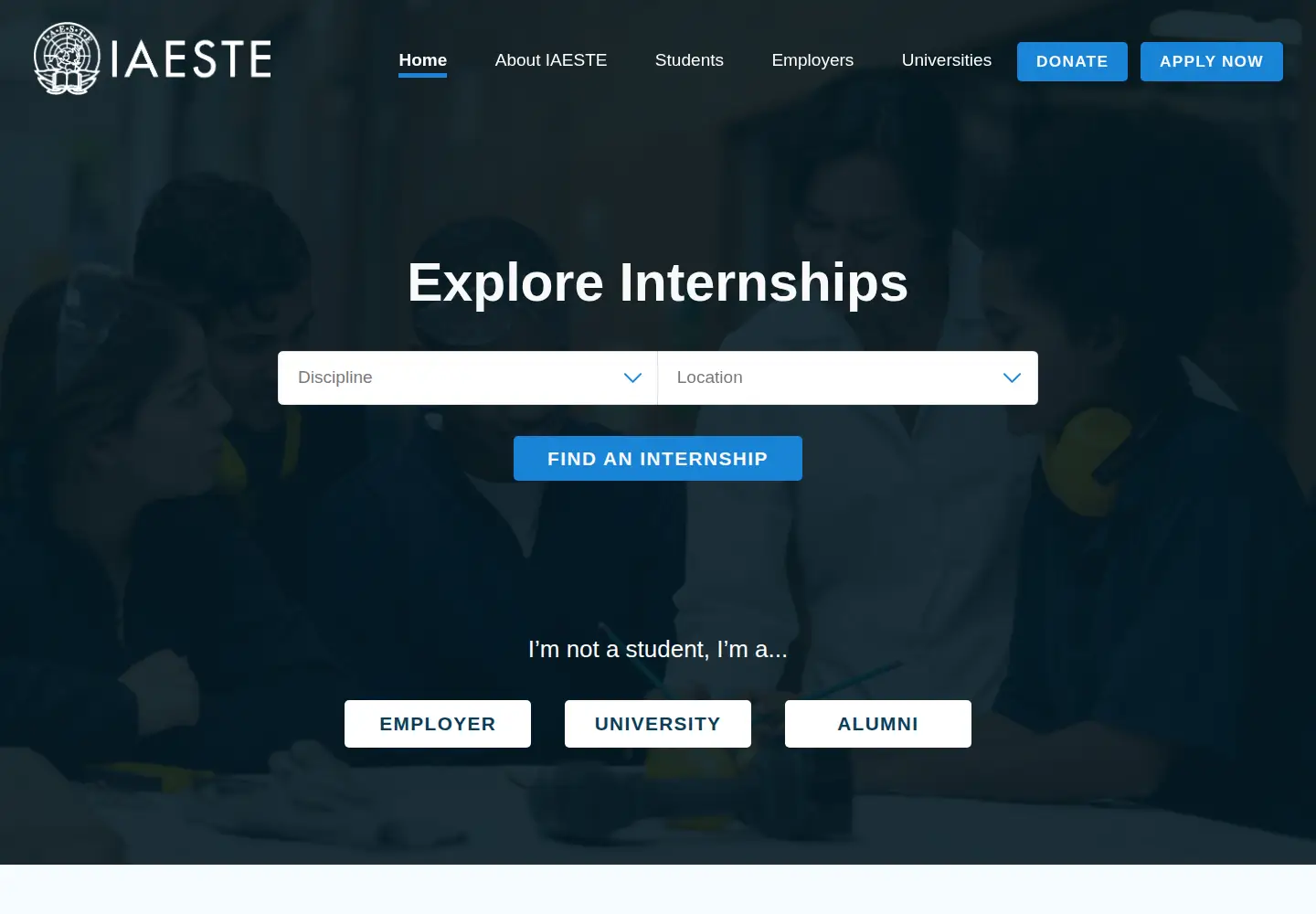 Screenshot of iaeste.org