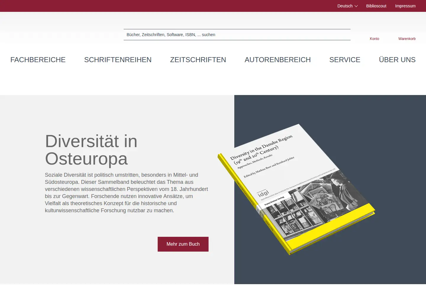 Screenshot of steiner-verlag.de