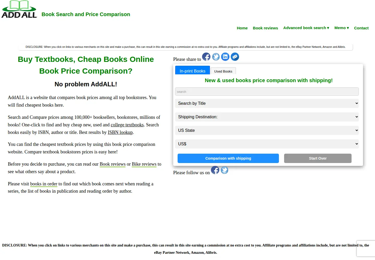 Screenshot of addall.com