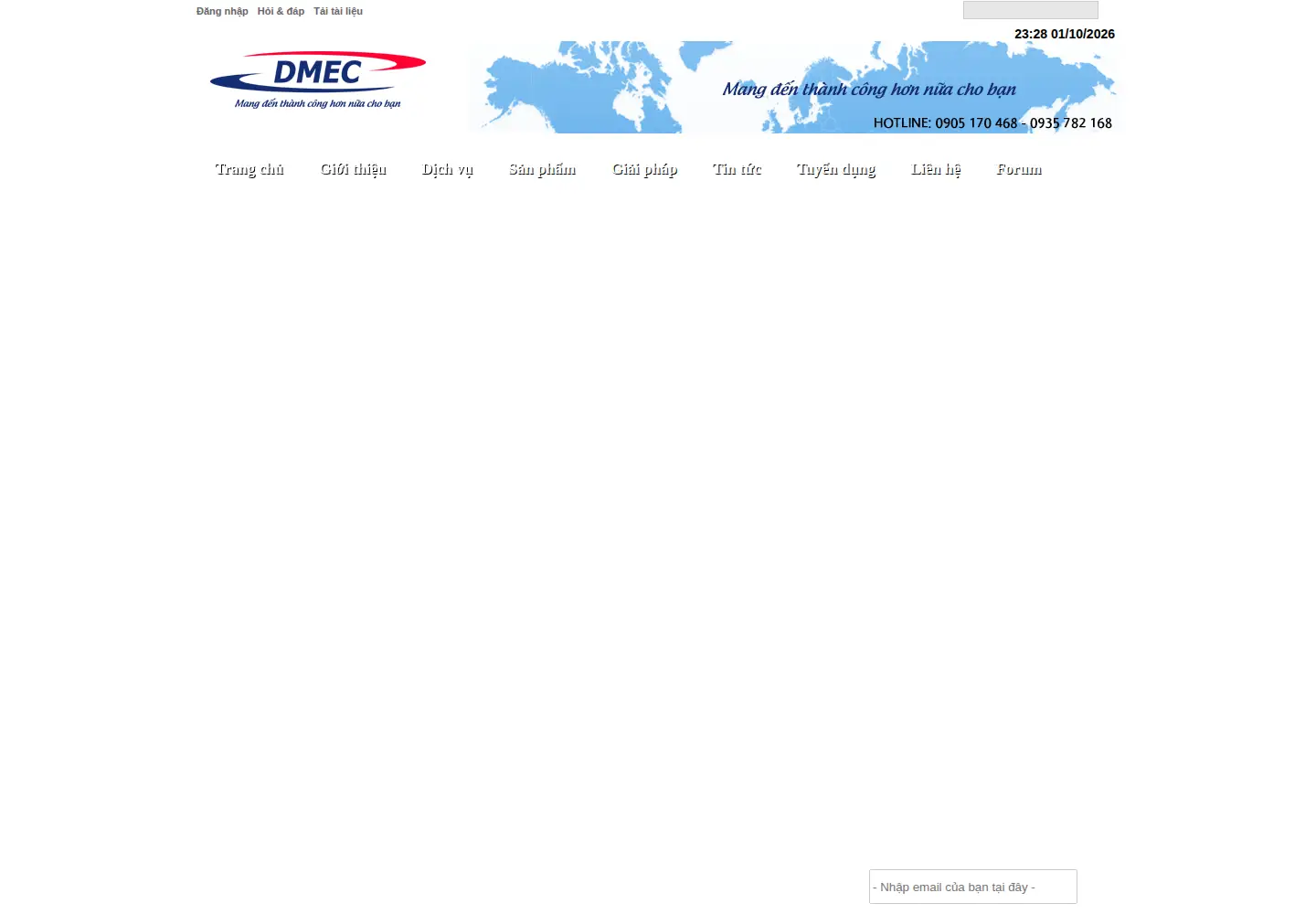 Screenshot of dmec.vn