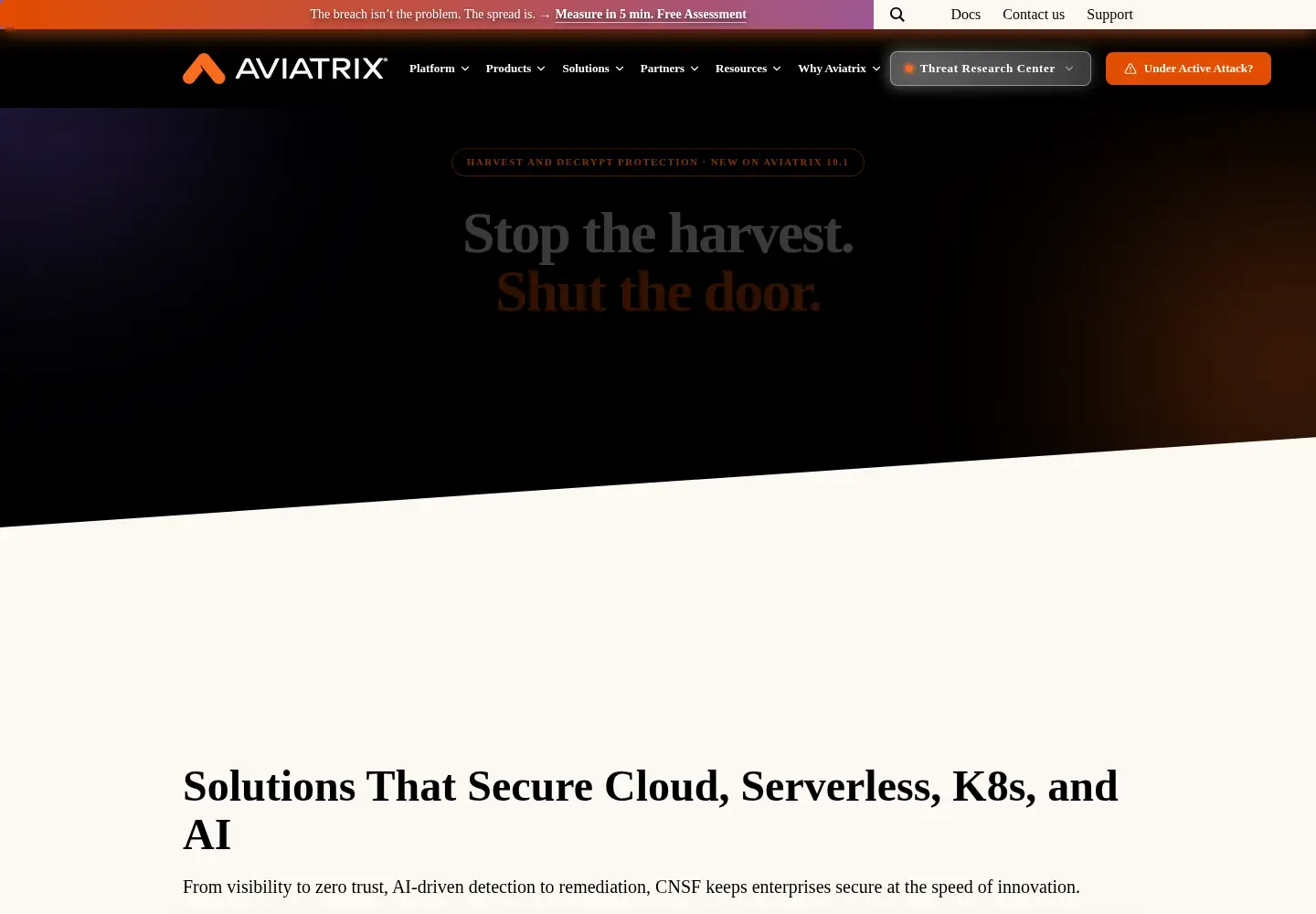 Screenshot of aviatrix.com