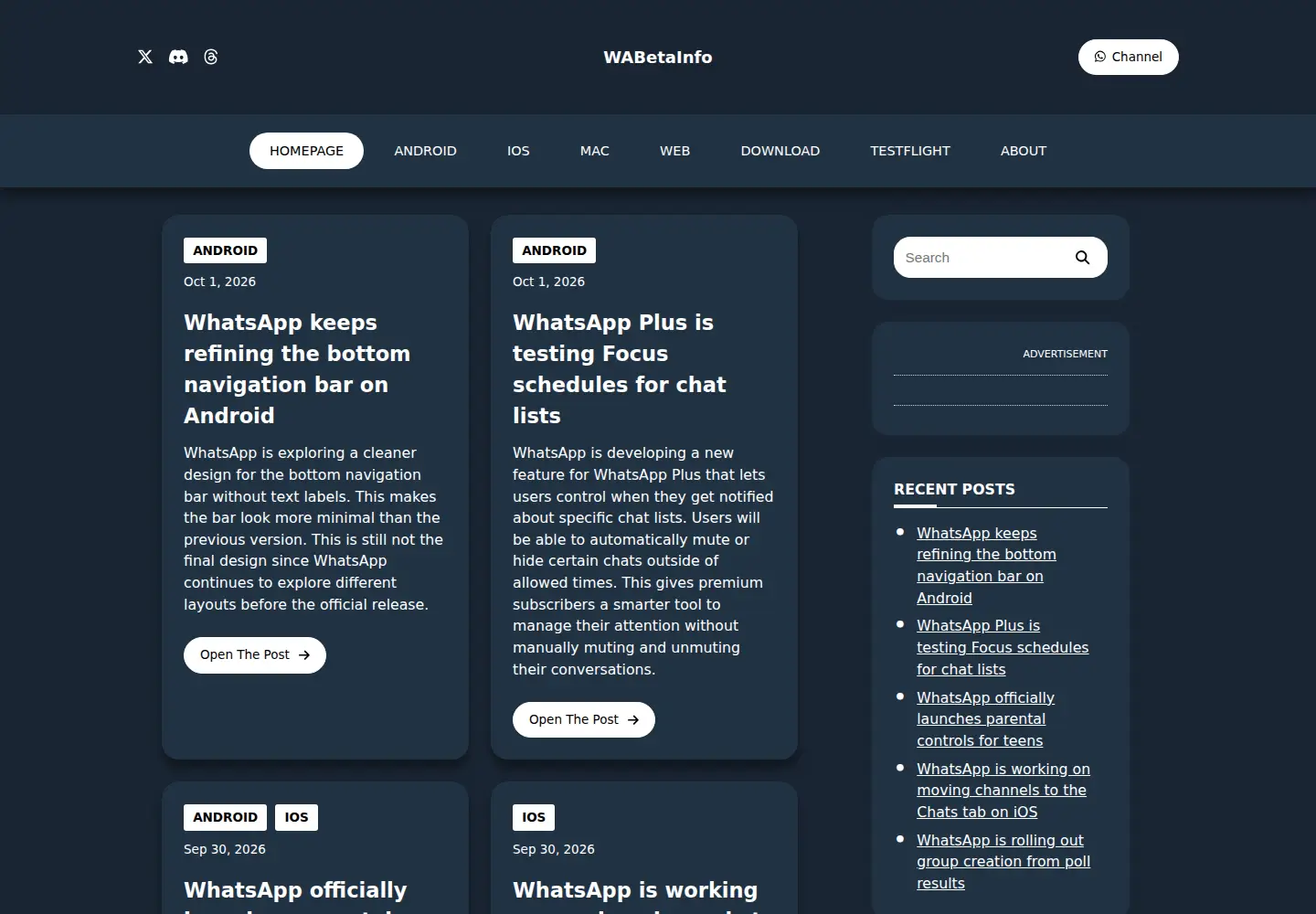 Screenshot of wabetainfo.com