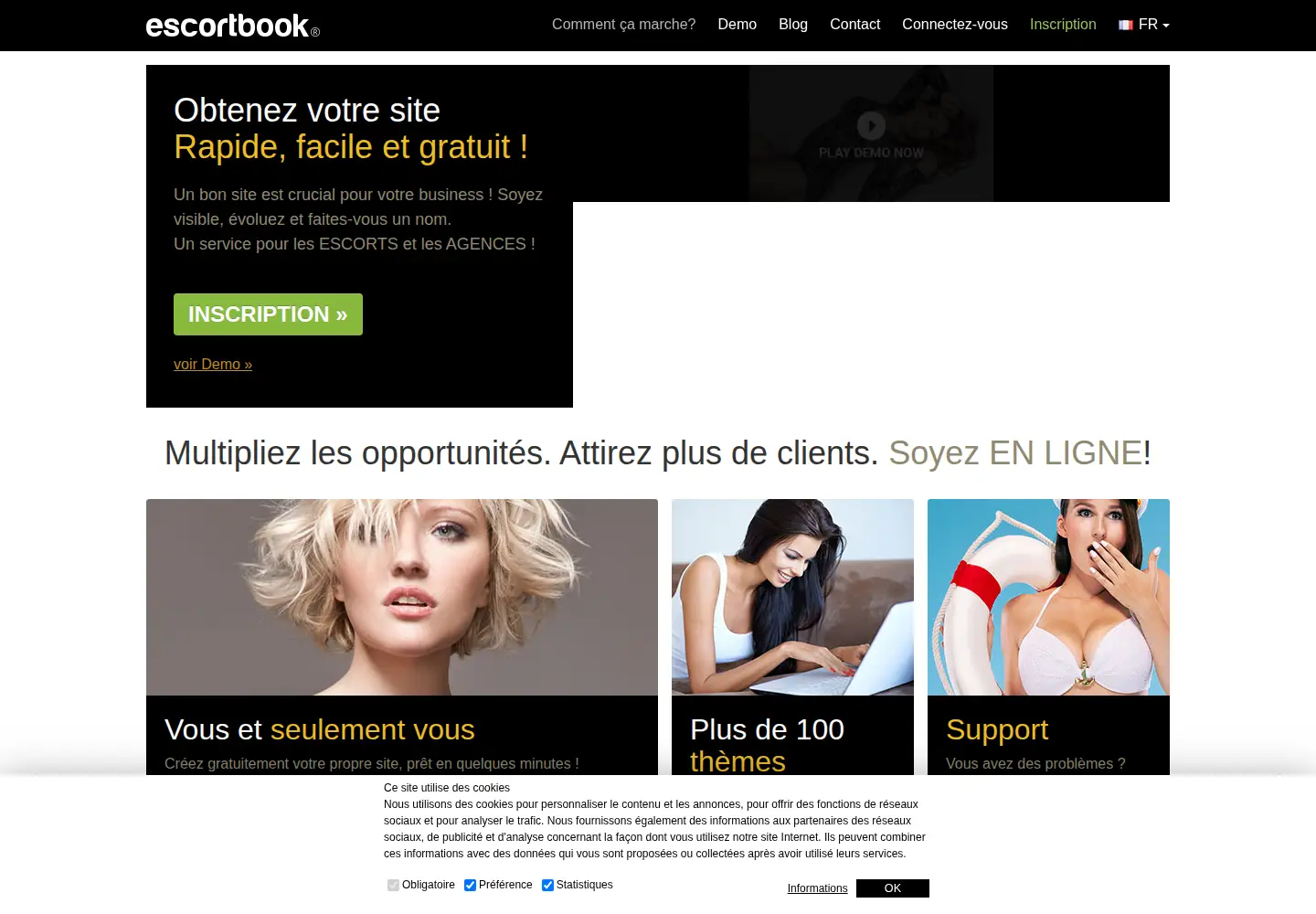 Screenshot of escortbook.com