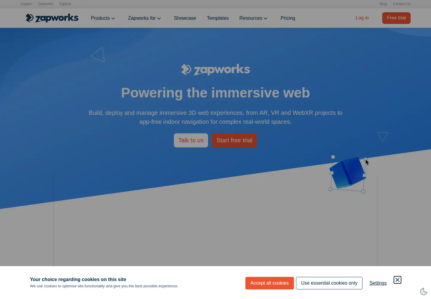 Screenshot of zap.works