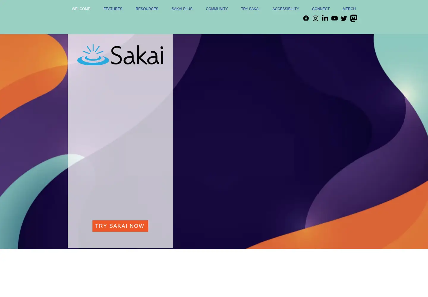 Screenshot of sakaiproject.org