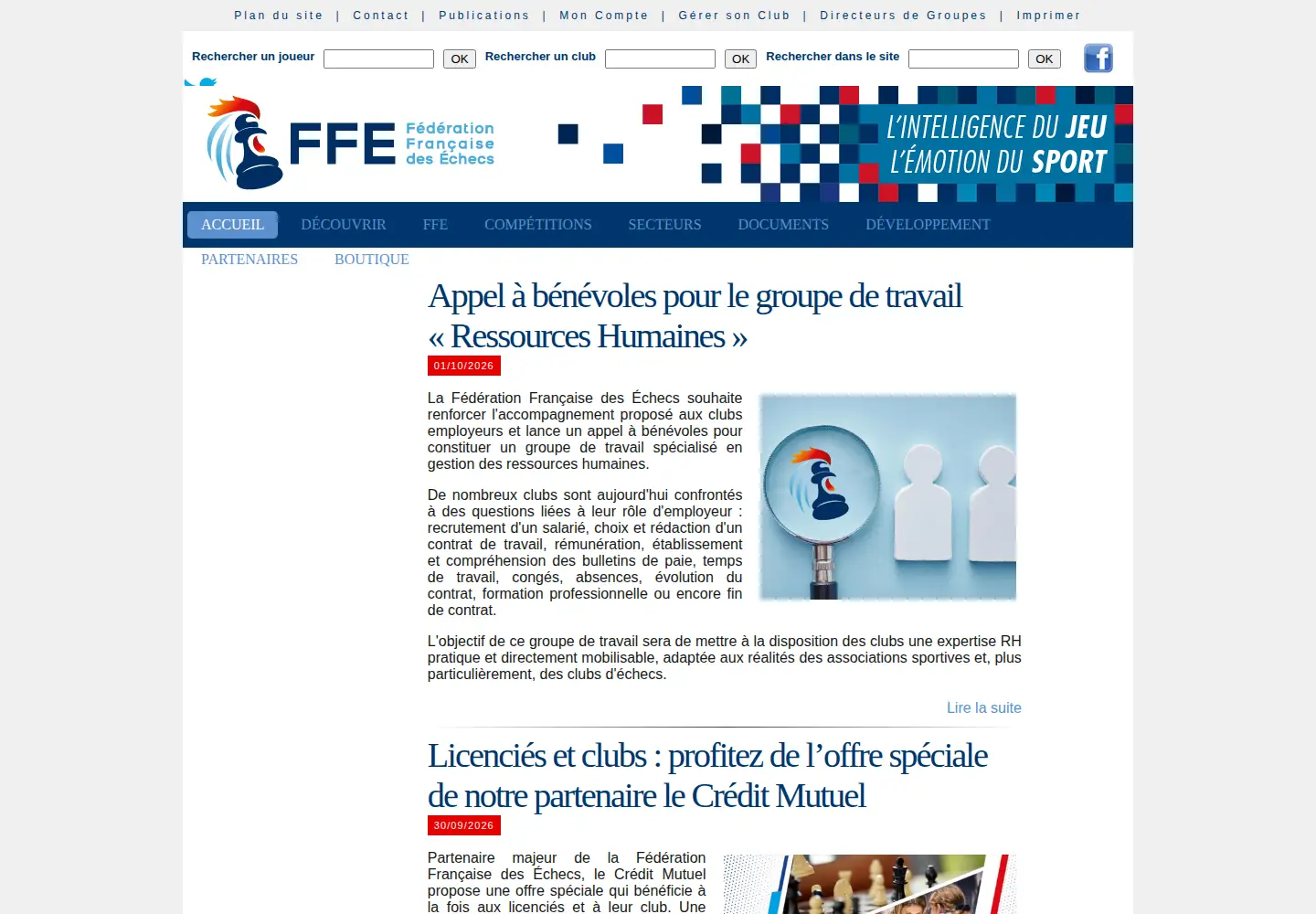 Screenshot of echecs.asso.fr
