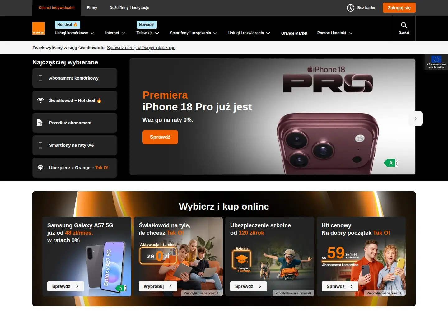 Screenshot of neostrada.pl