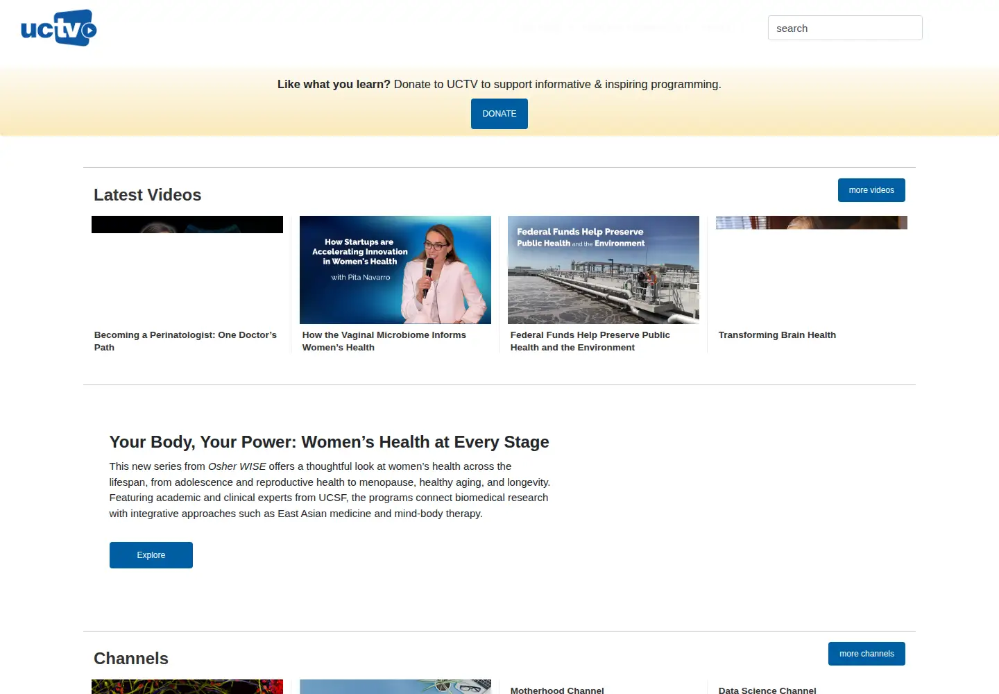 Screenshot of uctv.tv