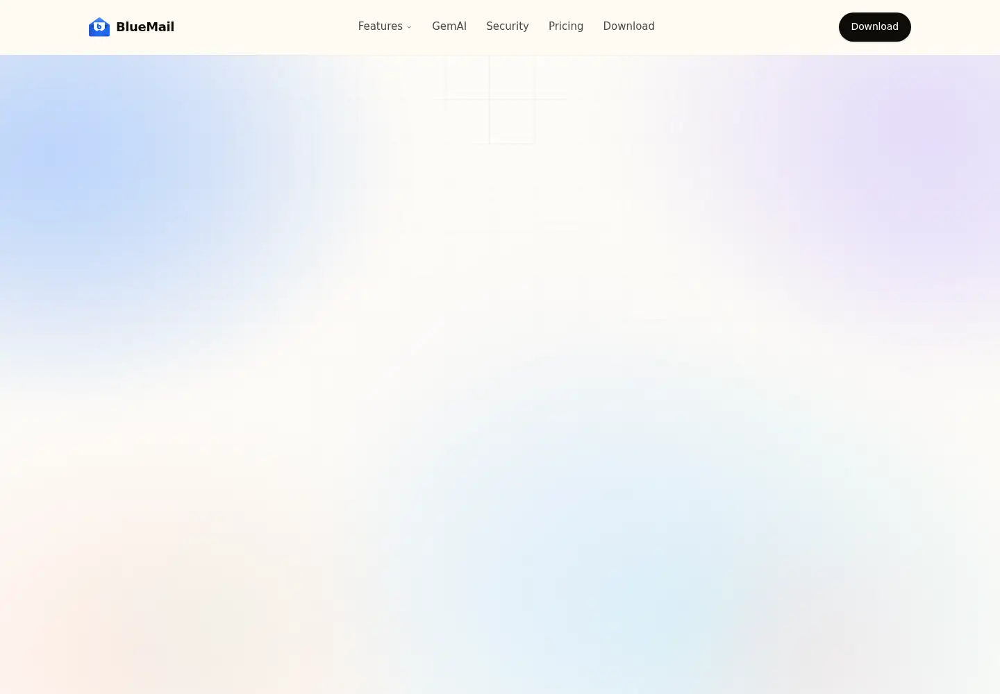 Screenshot of bluemail.me