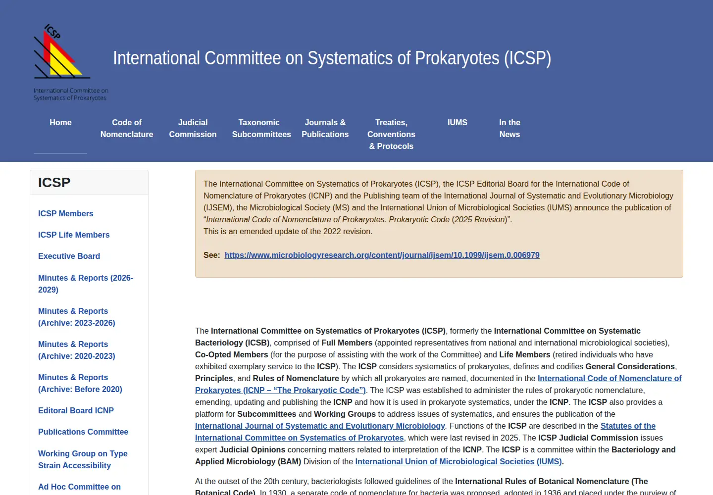 Screenshot of the-icsp.org